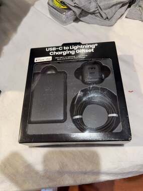 Gems USB-C to Lightning Charging Giftset with 5k mAh Power Bank and 37W Wall Cha